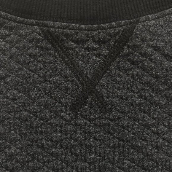 Lucy - Textured Round Neck L/S Activewear, Athletic, Yoga - Charcoal - Size XS - Picture 3 of 9